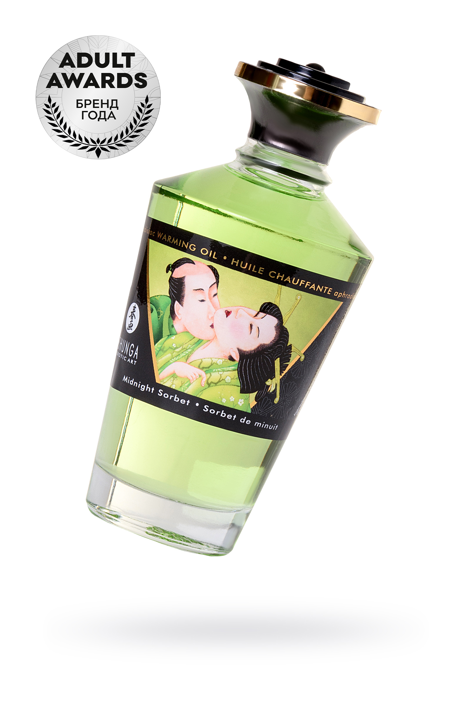 Массажное масло возбуждающее Shunga Полночный щербет,  натуральное 100 мл