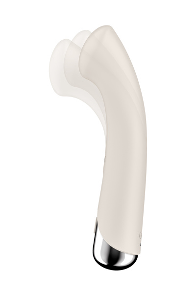 Вибратор для точки G  с ротацией Satisfyer Spinning G-Spot 1, силикон, бежевый, 16,8 см