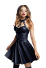 Платье Glossy Marisa из материала Wetlook, черное, L