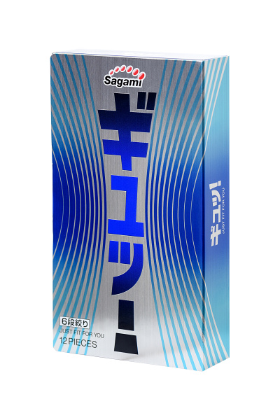 Презервативы Sagami, 6 fit v, латекс, 19 см, 5,3 см, 12 шт.