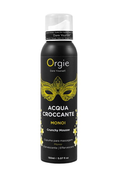 Шипучая увлажняющая пена для массажа Orgie Acqua Croccante Monoi, аромат масла моной, 150 мл