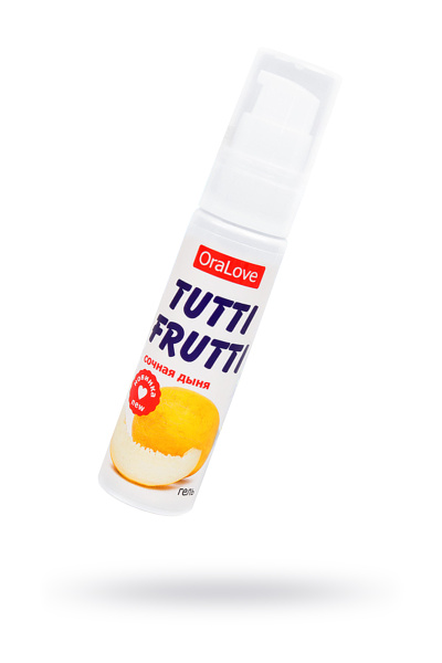 Гель-смазка съедобная  TUTTI-FRUTTI для орального секса со вкусом сочная дыня 30 г.