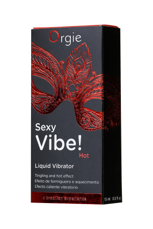 Гель для массажа Orgie Sexy Vibe Hot с разогревающим и вибрирующим эффектом, 15 мл