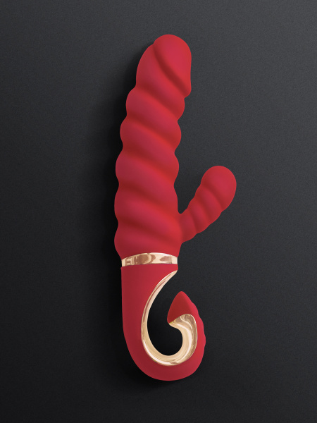 Миниатюрный вибратор-кролик с витым стволом GCandy Mini, 19х3.7 см