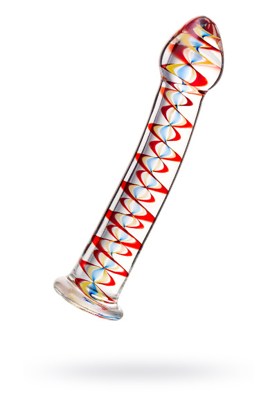 Фаллоимитатор Sexus Glass,стекло, прозрачный, 18 см