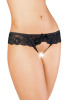 Трусики черные эротические Erolanta Lingerie Collection кружевные S